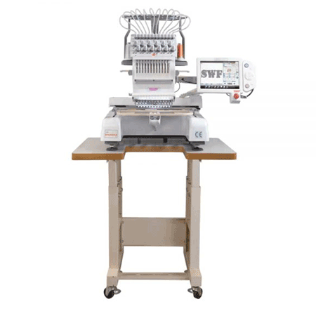 MAS-12 SWF Embroidery Machine 12 needle on supplied table