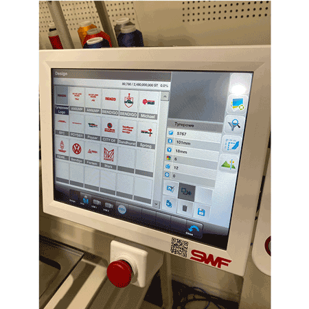 SWF Embroidery Machine ES-T1501C SWNS Networking Software Great for new start-up, Working from home of a larger business needing an embroidery machine for short runs or sampling LCD Screen