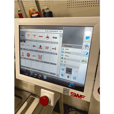 SWF Embroidery Machine  ES-T1501C SWNS Networking Software Great for new start-up, Working from home of a larger business needing an embroidery machine for short runs or sampling LCD Screen